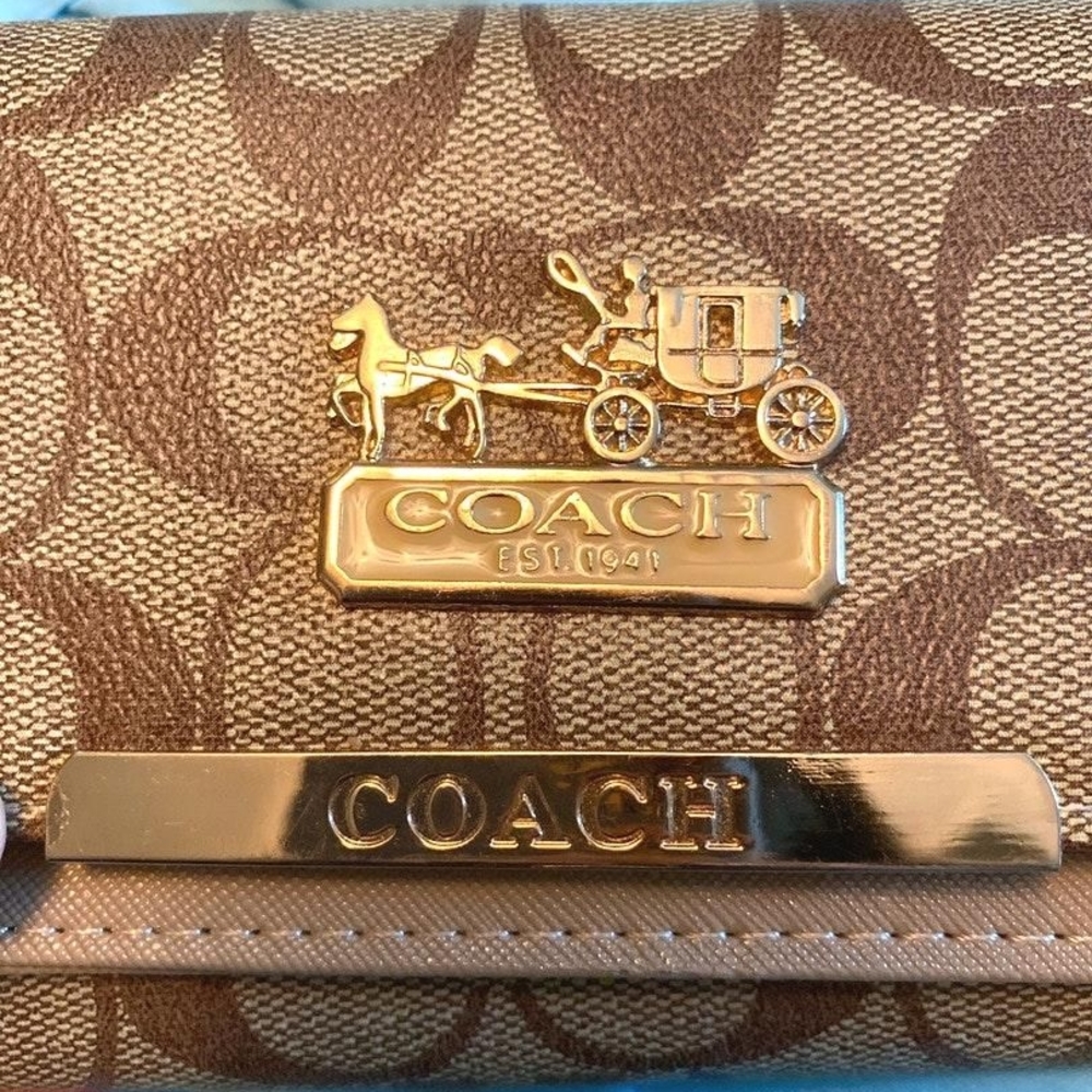 Coach Brown Signature Wallet - Picture 2 of 7
